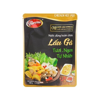 Nước dùng hoàn chỉnh lẩu gà Barona gói 140g