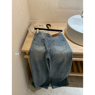 𝐏𝐡𝐢𝐞𝐧 𝐖𝐆𝐖𝐄 | (Sẵn M) w7249 Quần Jean Xanh Nhạt Ống Đứng Rộng