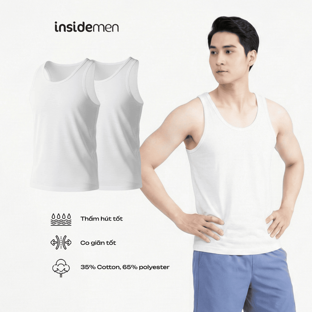 Combo Áo Ba Lỗ Tanktop Chất Liệu Cao Cấp Mềm Mịn, Thoáng Khí Insidemen ITL001EXP