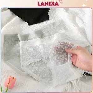 Quần lót nữ ren lưới sang trọng thoáng khí mỏng nhẹ gợi cảm đáy 2 lớp kháng khuẩn LANIXA L2018 -CB