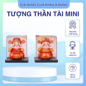 Tượng Thần Tài Mini Có Hộp – Tượng Thần Tài Chiêu Tài Chiêu Lộc, Trang Trí Bàn Làm Việc – Xe Hơi – Quầy Thu Ngân