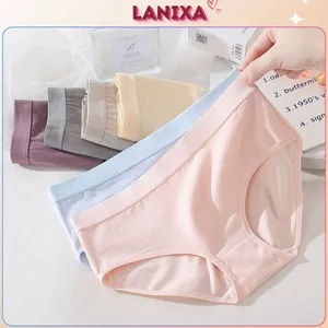 Quần lót nữ cotton kháng khuẩn cạp bo chun co giãn linh hoạt màu pastel dáng basic LANIXA L2020 -CB