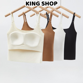 Combo 2 Áo Bra Nữ Su Gân Tăm 2 Dây Quyến Rũ Mút Vừa Êm Ái, Áo Croptop Mềm Thoáng Tôn Dáng King Shop B-6683
