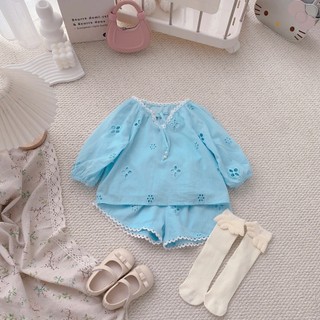 Quần áo trẻ em, Quần áo hè bé gái, chất thô mềm thêu hoa 9-26kg S1678 | Tiểu Yến KID