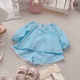 Quần áo trẻ em, Quần áo hè bé gái, chất thô mềm thêu hoa 9-26kg S1678 | Tiểu Yến KID