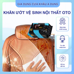 Khăn Ướt Lau Vệ Sinh Nội Thất Ô Tô, Làm Sạch Ghế Ô Tô, Dưỡng Bóng, Lau Sofa Giày Da Túi Da