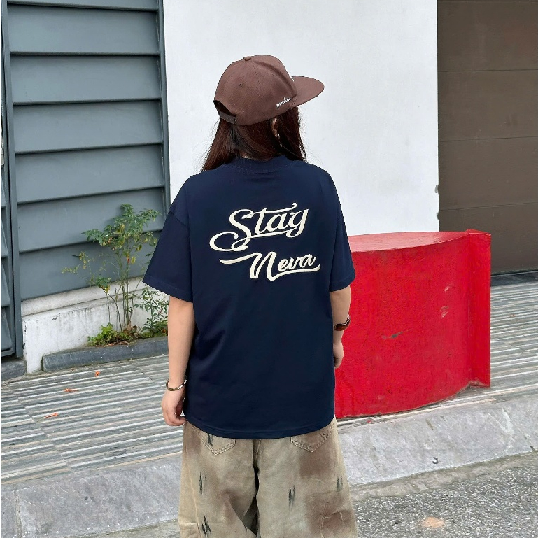 Áo Thun Stay Neva Boxy Tee Nevasome Cotton 250gsm Local Brand Tay Lỡ Form Boxy Rộng Nam Nữ