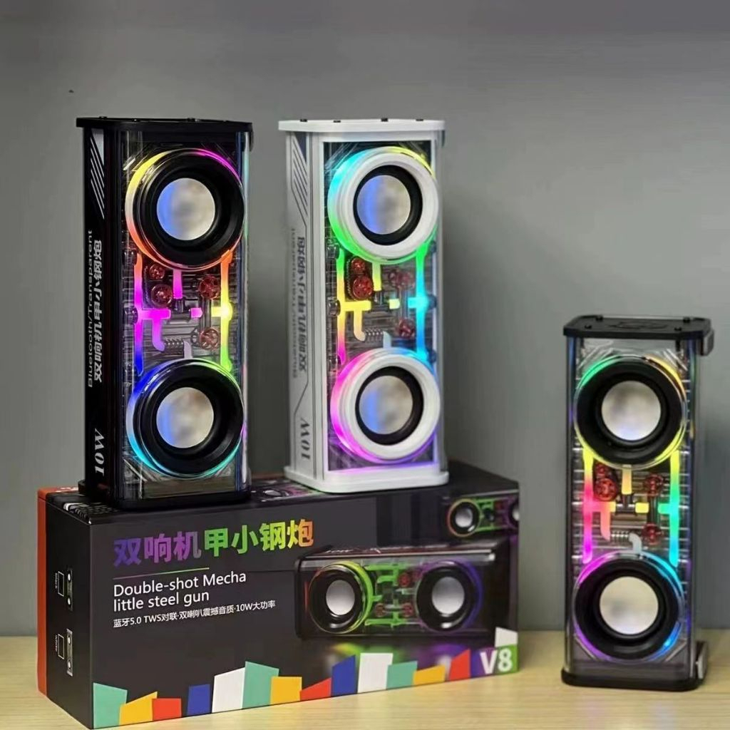 Loa Bluetooth V8/ V1/ 805 Bass Cực Mạnh, Âm Thanh Sống Động, Đèn Led RGB Siêu Đẹp, Thiết Kế Hiện Đại Nhỏ Gọn Pin Cực Tốt