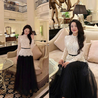 MIMI CLOTHING -Set Váy Dài Sang Trọng Phong Cách Pháp