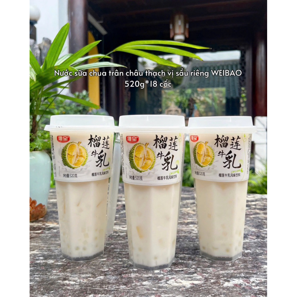 {HOT TREND} Combo 6 cốc  Nước sữa chua chân châu Weibao đủ vị