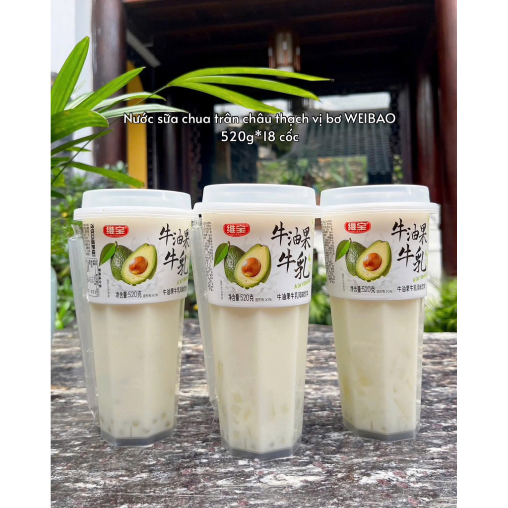 {HOT TREND} Combo 6 cốc  Nước sữa chua chân châu Weibao đủ vị