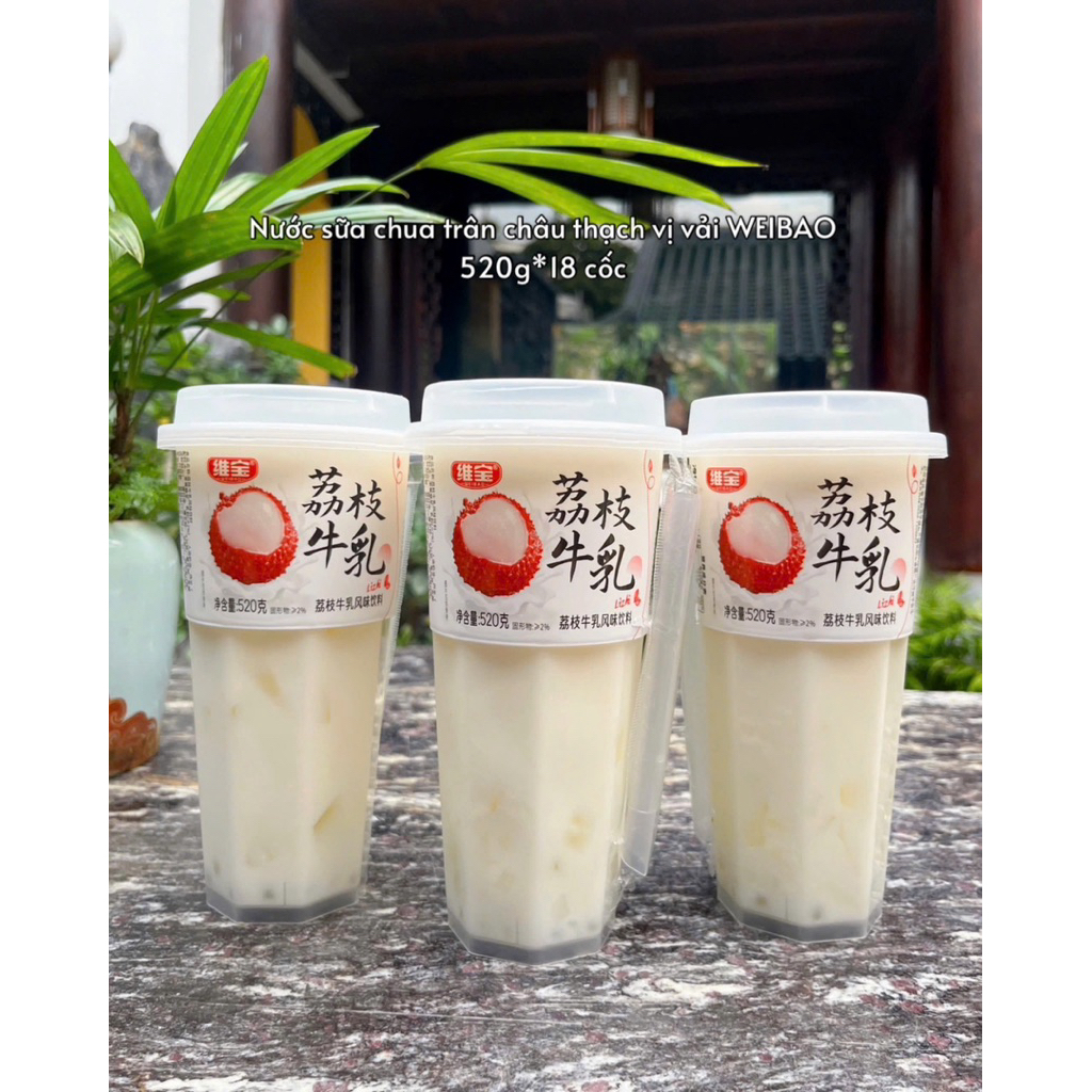 {HOT TREND} Combo 6 cốc  Nước sữa chua chân châu Weibao đủ vị