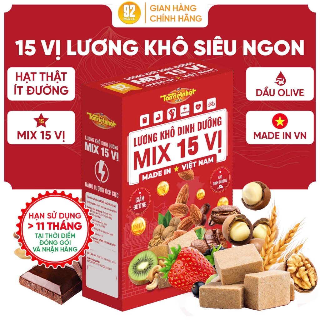 [MIX VỊ] Hộp Lương Khô Mini Mix 15 Vị Thực Phẩm Dự Trữ Chống Bão, Ăn Vặt, Thay Thế Bữa Ăn