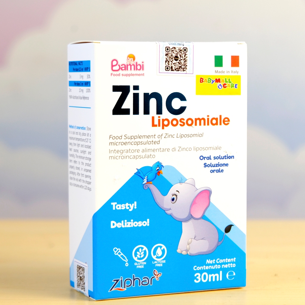 Siro Zinc Liposomiale 30ml Bổ Sung Kẽm Hỗ Trợ Miễn Dịch Cho Trẻ 0-9 Tuổi Cao Cấpl | Babymall & Care