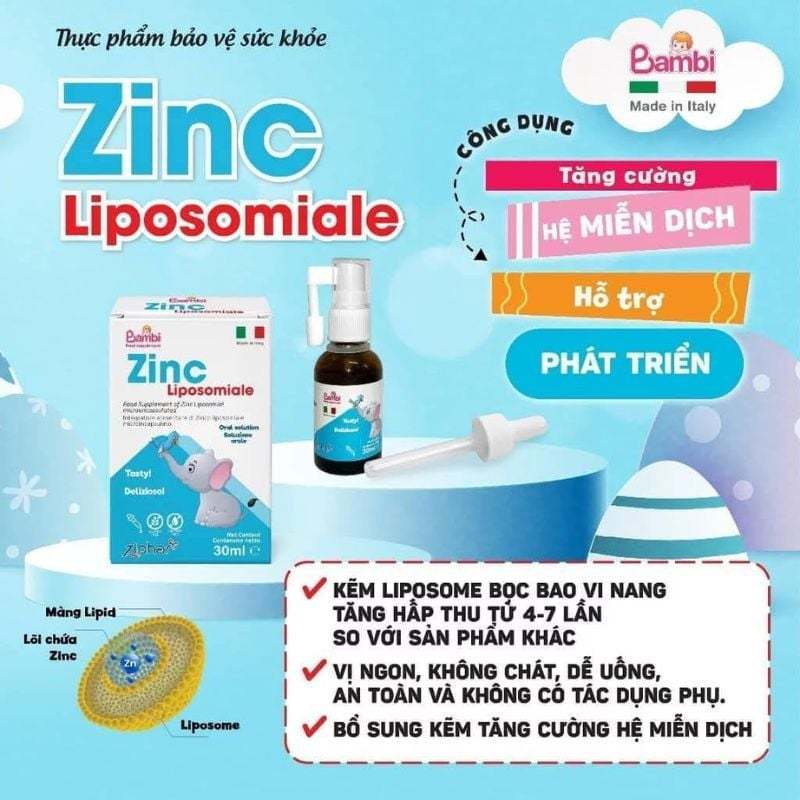 Siro Zinc Liposomiale 30ml Bổ Sung Kẽm Hỗ Trợ Miễn Dịch Cho Trẻ 0-9 Tuổi Cao Cấpl | Babymall & Care