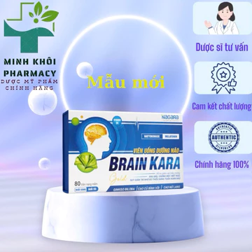 Brain Kara Naga Tăng Cường Máu Lên Não, Giúp Làm Dịu Chứng Rối Loạn Tiền Đình-Cải thiện Giấc ngủ và Trí Nhớ- Hộp 60 viên