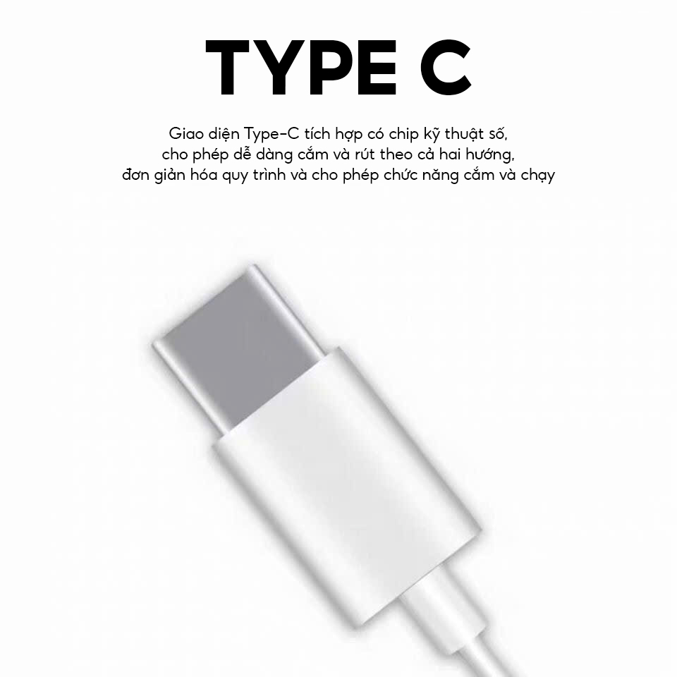 Tai Nghe Nhét Tai Chân Type-C Có Mic Đàm Thoại, Âm Thanh Chất Lượng - Cho IP 15/16/17/Plus/Pro/Max/Samsung