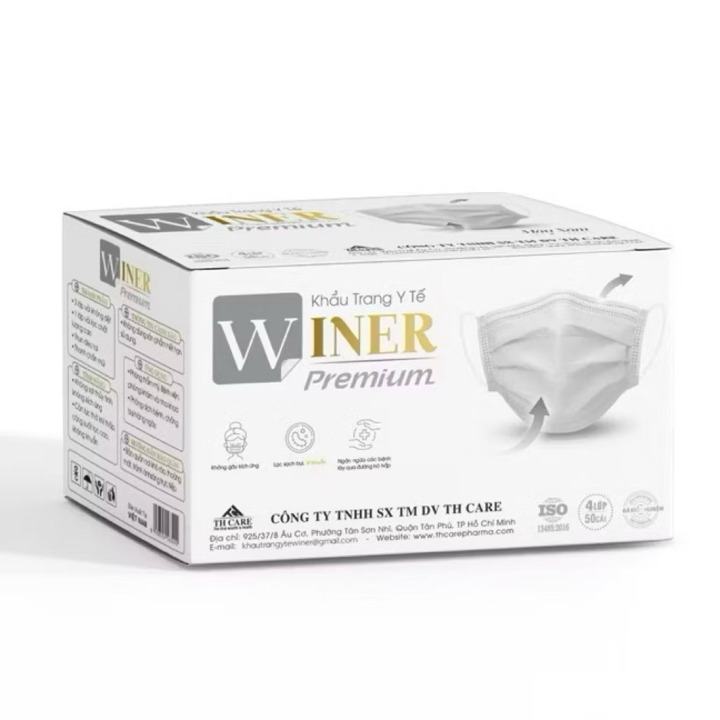 Combo 4 Hộp Khẩu trang y tế 4 lớp Winer lọc khuẩn hiệu quả, an toàn cho da
