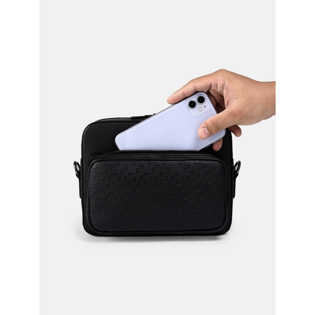Túi Hộp Da PU Đeo Chéo PERRY Nam Nữ Monogram Đựng Điện Thoại Ipad Đi Chơi | MIDORI FOR MAN
