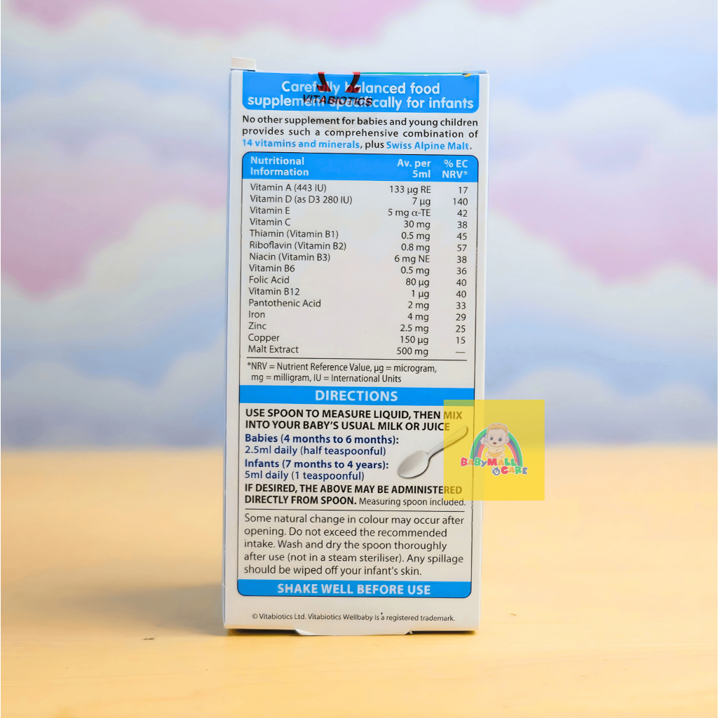 Siro Wellbaby Multi-Vitamin Liquid 150ml– Bổ Sung 14 Vitamin & Khoáng Chất Cho Bé | Babymall & Care