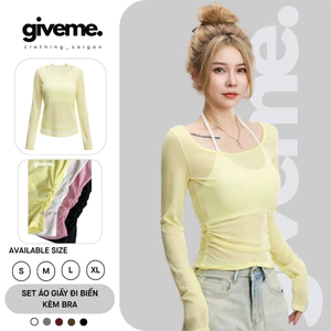 Set Hai Mảnh Cotton Xuyên Thấu Mỏng Mát Dáng Dài Kèm Áo 2 Dây Trong Mặc Mát Mùa Hè Đi Biển Không Nóng