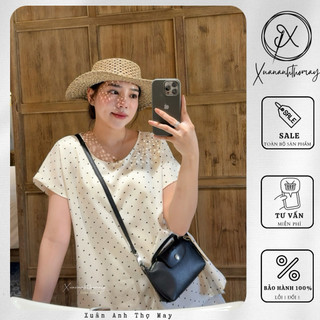 [ S1 ] Set áo + chân váy ngắn chấm bi tim - Xuananhthomay