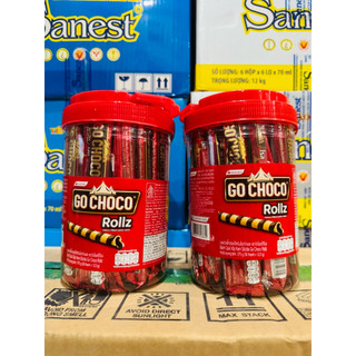 Bánh quế Go choco rollz hộp và hũ