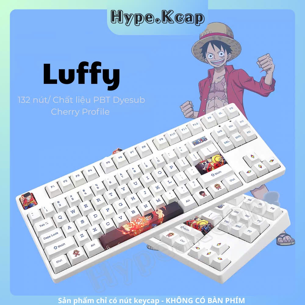 Keycap Luffy Cherry Profile 132 phím chất liệu PBT Dye-sub - Keycap One ...