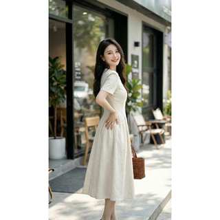 Đầm thiết kế KYE vải xước nhật mặc mát mùa hè Alya dress