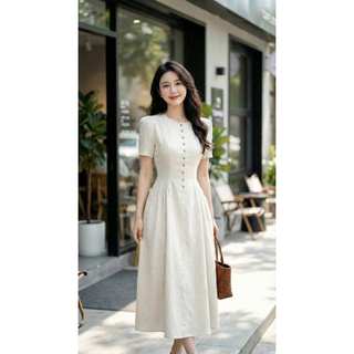 Đầm thiết kế KYE vải xước nhật mặc mát mùa hè Alya dress