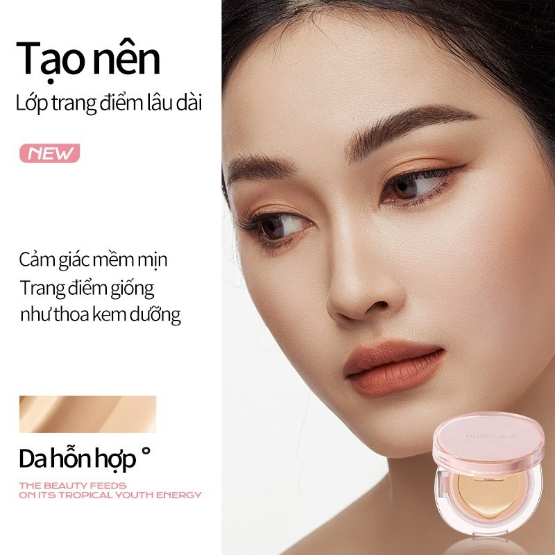 MISTINE Cushion Cầu Vồng Xiêm La 12H – Kiềm Dầu Suốt Ngày, Lâu Trôi, Chống Nước & Mồ Hôi – 1 Hộp Nguyên Bản 13g