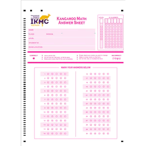 Phiếu tô trắc nghiệm Toán Kangaroo Math