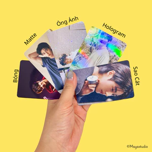 Set 9 Card bo góc in theo yêu cầu cán bóng, matt, hologram, sao cát, óng ánh Giấy 300gsm