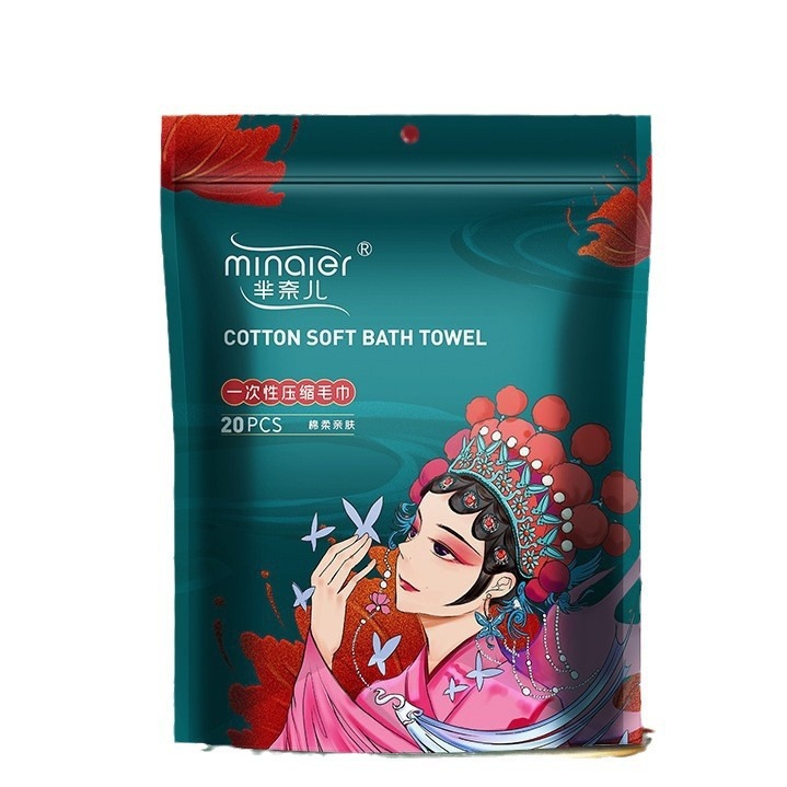 20 Khăn Nén Du Lịch Cotton Mềm Mịn (20 Viên/Gói) – Khăn Tắm Nén Dùng Một Lần Tiện Lợi, An Toàn Cho Da