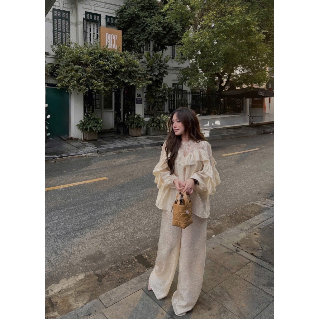 ZIMM STORE-Set bộ lụa cao cấp dập vân nổi tone màu vintage sang trọng nhất