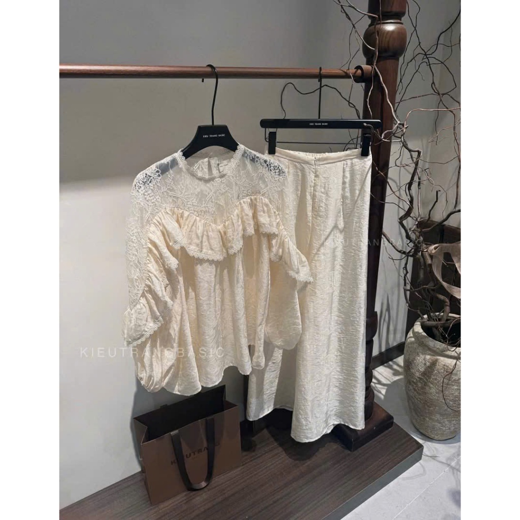 ZIMM STORE-Set bộ lụa cao cấp dập vân nổi tone màu vintage sang trọng nhất