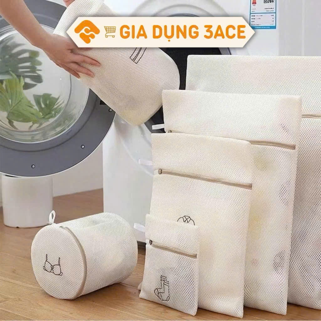 Set Túi Lưới Giặt Đồ 6 Món Cao Cấp – Túi Giặt Quần Áo, Đồ Lót, Áo Ngực Chống Rối, Bảo Vệ Vải 3 Lớp Dày Dặn