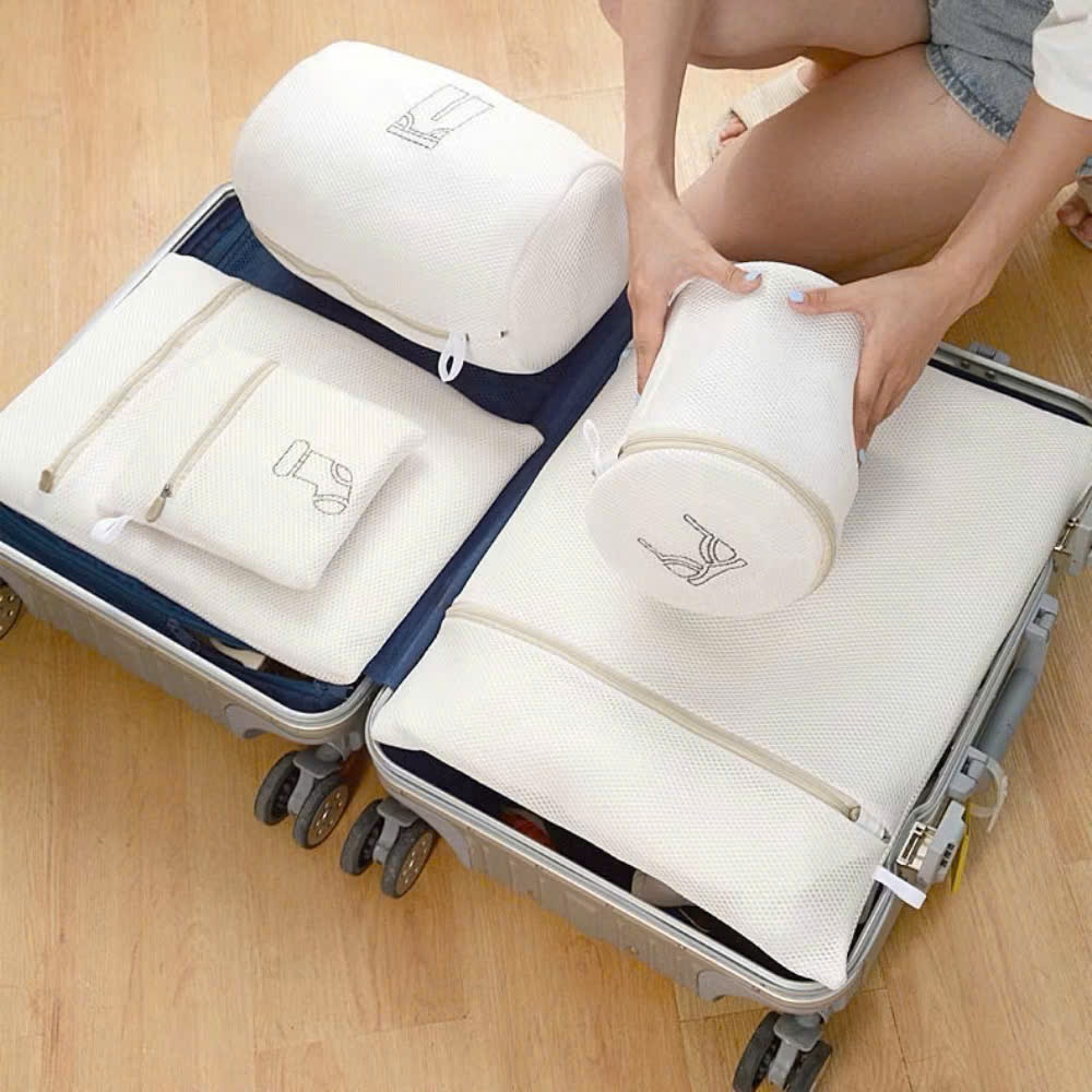 Set Túi Lưới Giặt Đồ 6 Món Cao Cấp – Túi Giặt Quần Áo, Đồ Lót, Áo Ngực Chống Rối, Bảo Vệ Vải 3 Lớp Dày Dặn