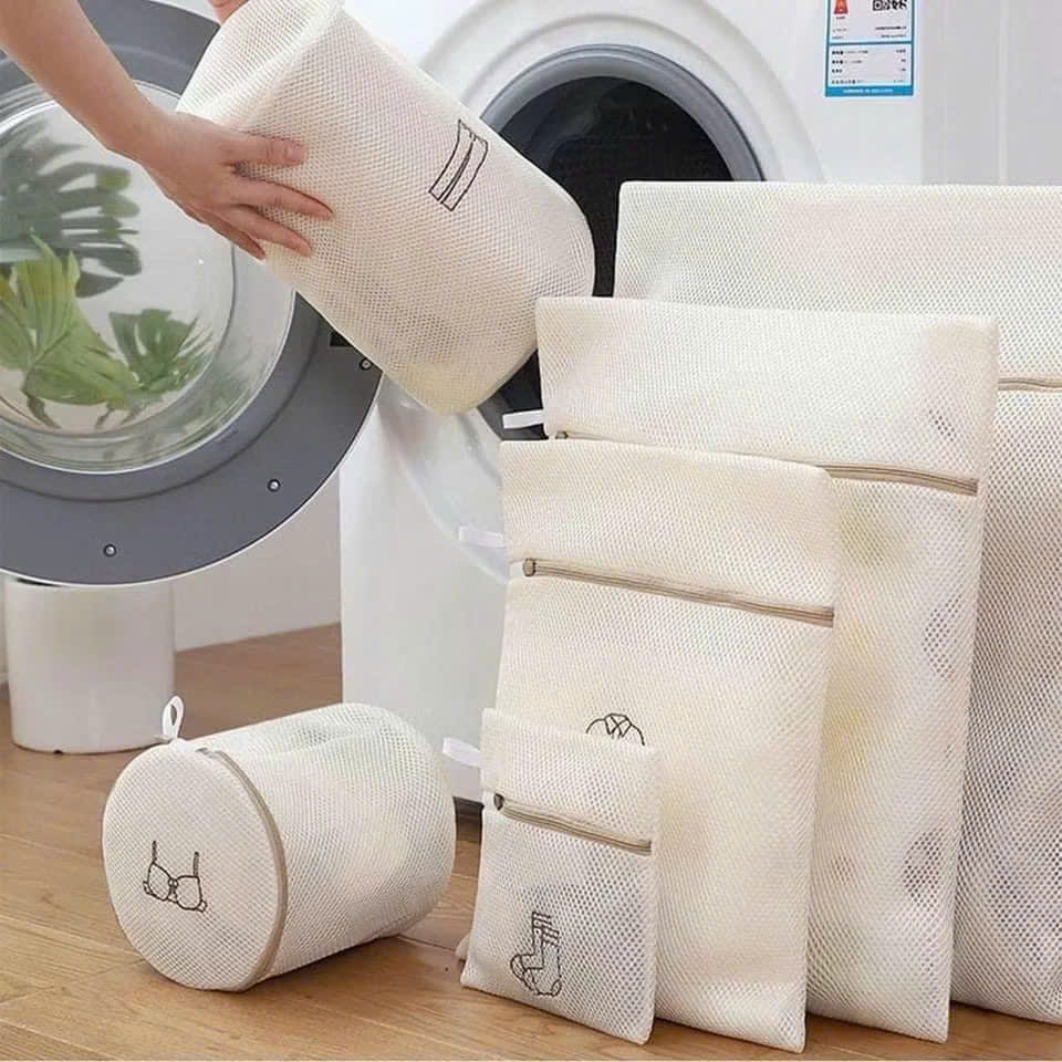 Set Túi Lưới Giặt Đồ 6 Món Cao Cấp – Túi Giặt Quần Áo, Đồ Lót, Áo Ngực Chống Rối, Bảo Vệ Vải 3 Lớp Dày Dặn