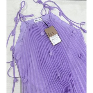 Đầm Maxi Dập Ly 2 Dây Dáng Xòe Màu Xanh Pastel