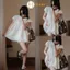 Áo Váy Babydoll Hari Cổ Sen 2 Lớp Form Rộng Gấu Viền Bèo Bo Chun
