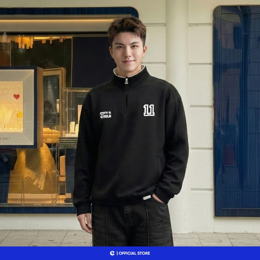 Áo sweater boxy nỉ mùa đông nam nữ boxy Local Brand Chính Hãng City Cycle Áo sweater Balance Number