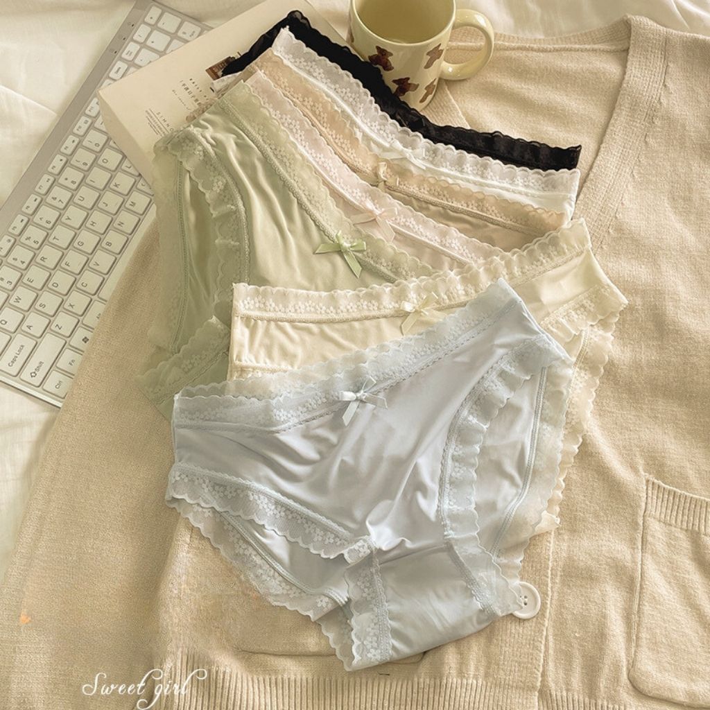 Quần lót nữ su băng lụa mỏng nhẹ mềm mại thoáng mát cạp vừa tôn dáng sexy đáy lót 2 lớp LANIXA L519