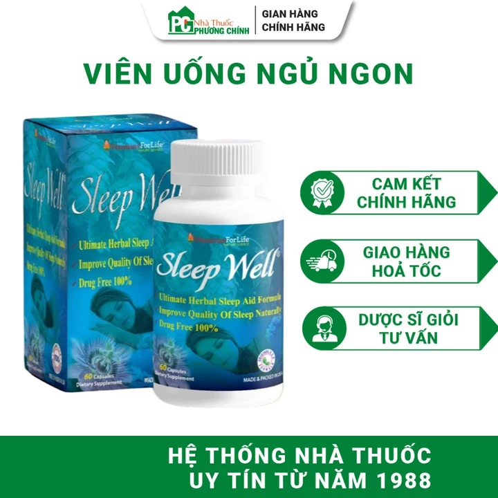 Viên Uống Ngủ Ngon Vitamins For Life Sleep Well Giúp Dễ Ngủ 60 Viên/Hộp