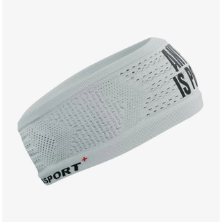 Băng đô thể thao Compressport Headband On/Off 360 Print IRONMAN - Trắng (White)