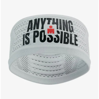 Băng đô thể thao Compressport Headband On/Off 360 Print IRONMAN - Trắng (White)