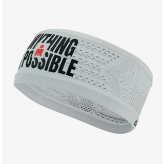 Băng đô thể thao Compressport Headband On/Off 360 Print IRONMAN - Trắng (White)