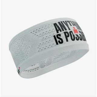 Băng đô thể thao Compressport Headband On/Off 360 Print IRONMAN - Trắng (White)