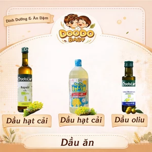 Dầu Ăn Dặm Hữu Cơ Cho Bé từ 6m+ (Dầu hạt cải, Dầu Olive)