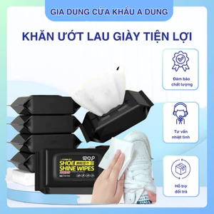 Bịch Khăn Ướt Lau Giày SHOE SHINE WIPES tiện lợi có 30 khăn sửa dụng 1 lần